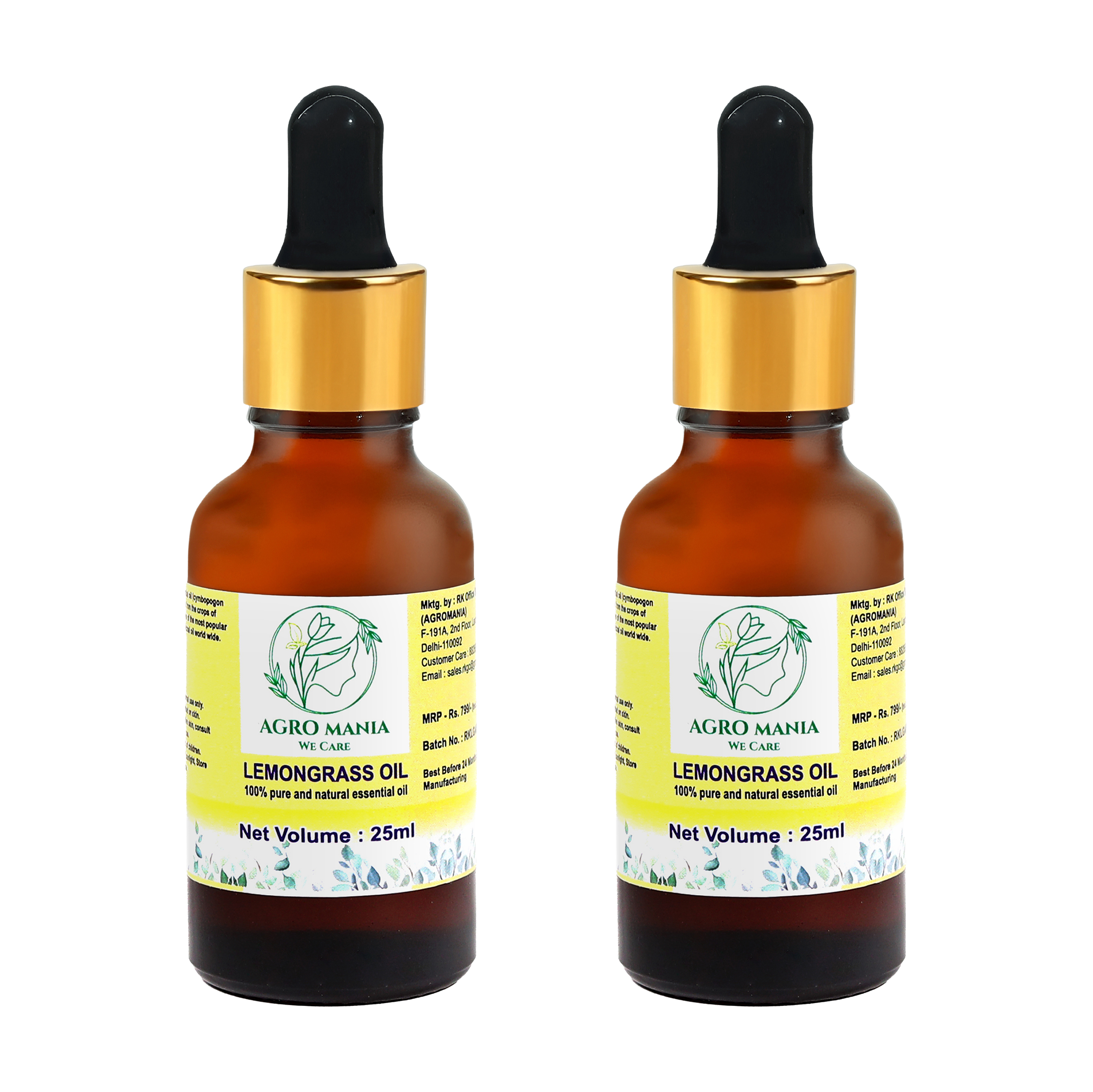 Lemongrass (Combo), Pack of 2 (25ml each) by AGRO MANIA