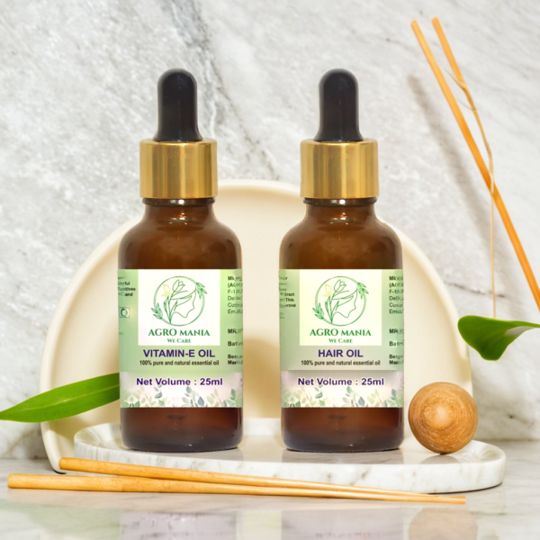 Vitamin-E & Hair Oil, Pack of 2 (25ml each) by AGRO MANIA