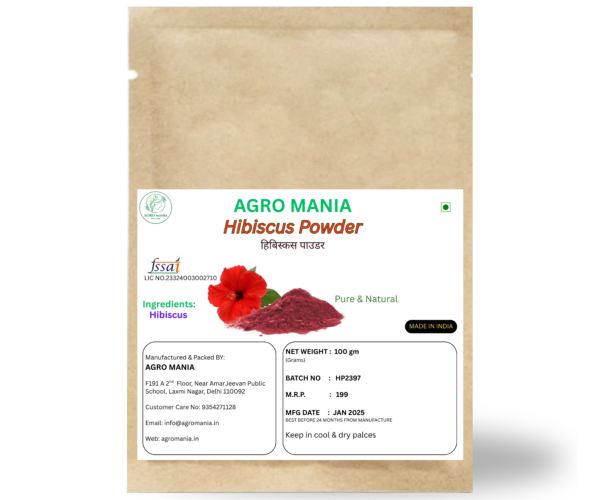 Hibiscus Powder (100gm) by AGRO MANIA